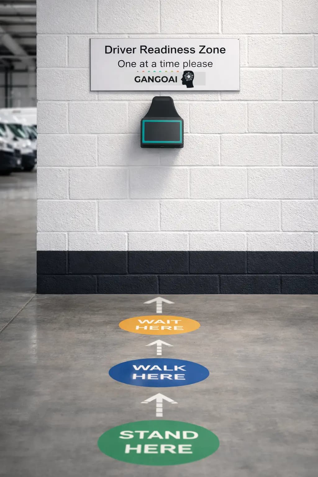 GangoAI Driver Readiness Zone - Walk-through screening at depot entry